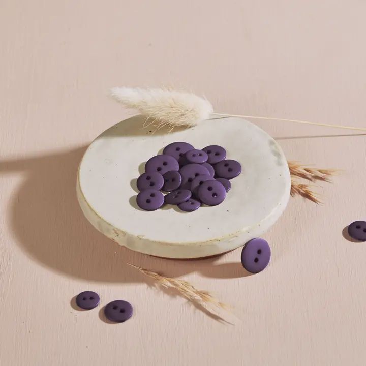Majestic Purple Classic Matte Buttons, .59" wide, from Atelier Brunette