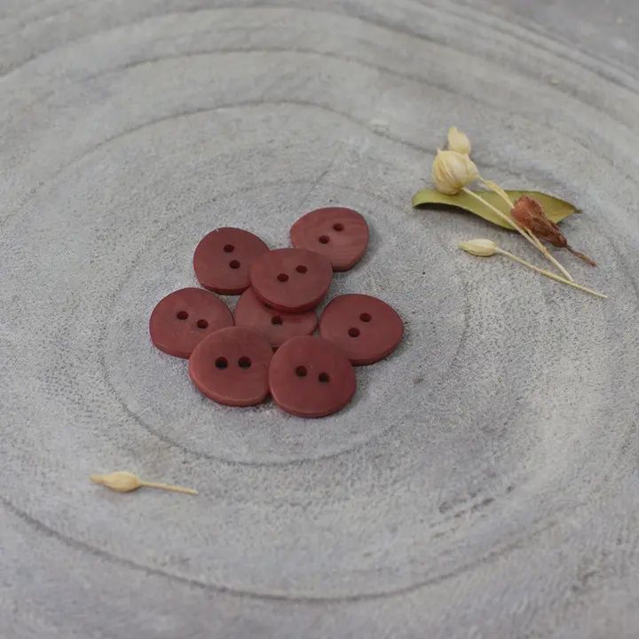 Rust Jaipur Buttons, .47" wide from Atelier Brunette