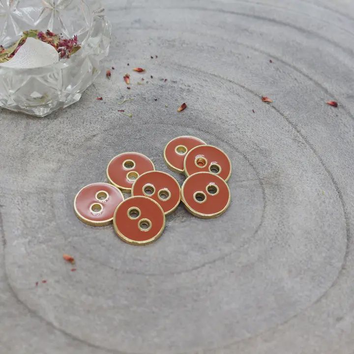Chestnut "Joy" Buttons, .59" wide from Atelier Brunette