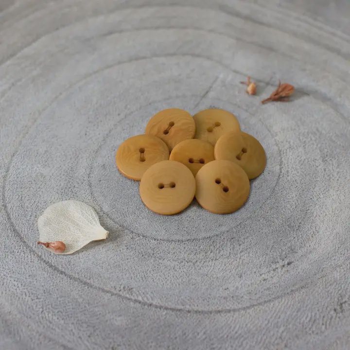 Ochre Palm Buttons, .79" wide from Atelier Brunette