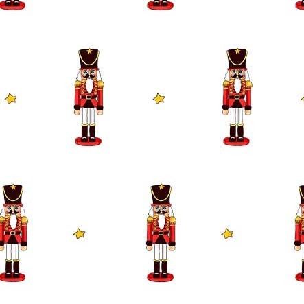 Toy Nutcracker in White, 44/45" wide