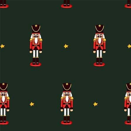 Toy Nutcracker in Green, 44/45" wide