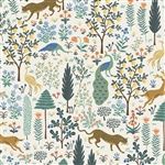 Menagerie - Cream Metallic, 44/45" wide