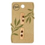 Wood Toggle 2 hole Natural Button, 25 MM (1 in) 2ct