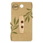 Wood Toggle 2 hole Button Natural 41mm (1 5/8 in), 1 ct