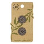 Recycled Coconut 4 hole Brown, 2ct