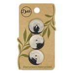 Recycled Hemp Round 2 hole, 3ct