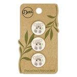 Recycled Cotton Koala Button 2 hole Natural