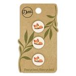Recycled Cotton Fox Button 2 hole Cream