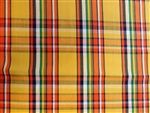 Yellow, Orange, Green & Blue Plaid Cotton Fabric, 58" wide