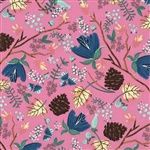 Live Life in Full Bloom Pink, Michael Miller Cotton Fabric