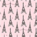 Michael Miller fabric, Tour Eiffel, Blossom, 44/45" wide