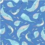 Michael Miller - Ocean Life in Blue, 44/45" wide