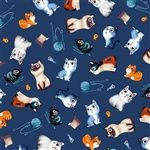 Cats Allover, from Michael Miller, 44/45" wide