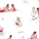 Dolls on Flannel, 44" wide