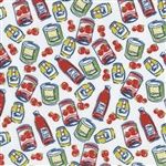 Dear Stella Tomato Sauce White, 44/45" wide