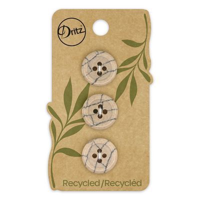 Recycled Plastic Round 4 hole, 3 ct Style 1