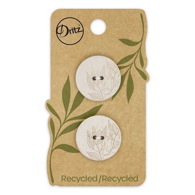 Recycled Hemp Laser 2 hole, 2 ct
