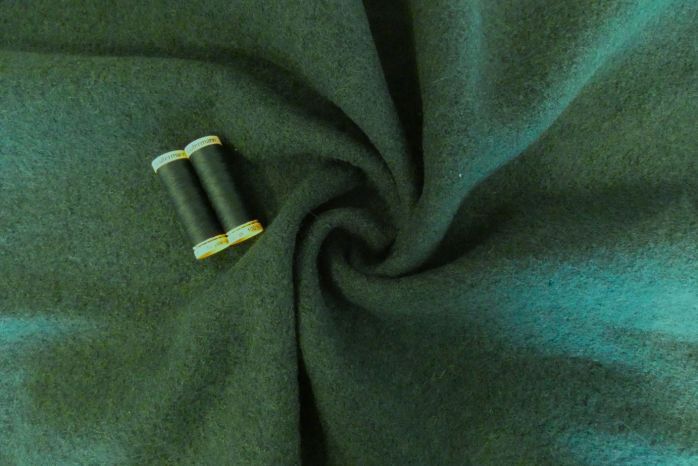 Imperial Boiled Wool Crepe - Bottle Green