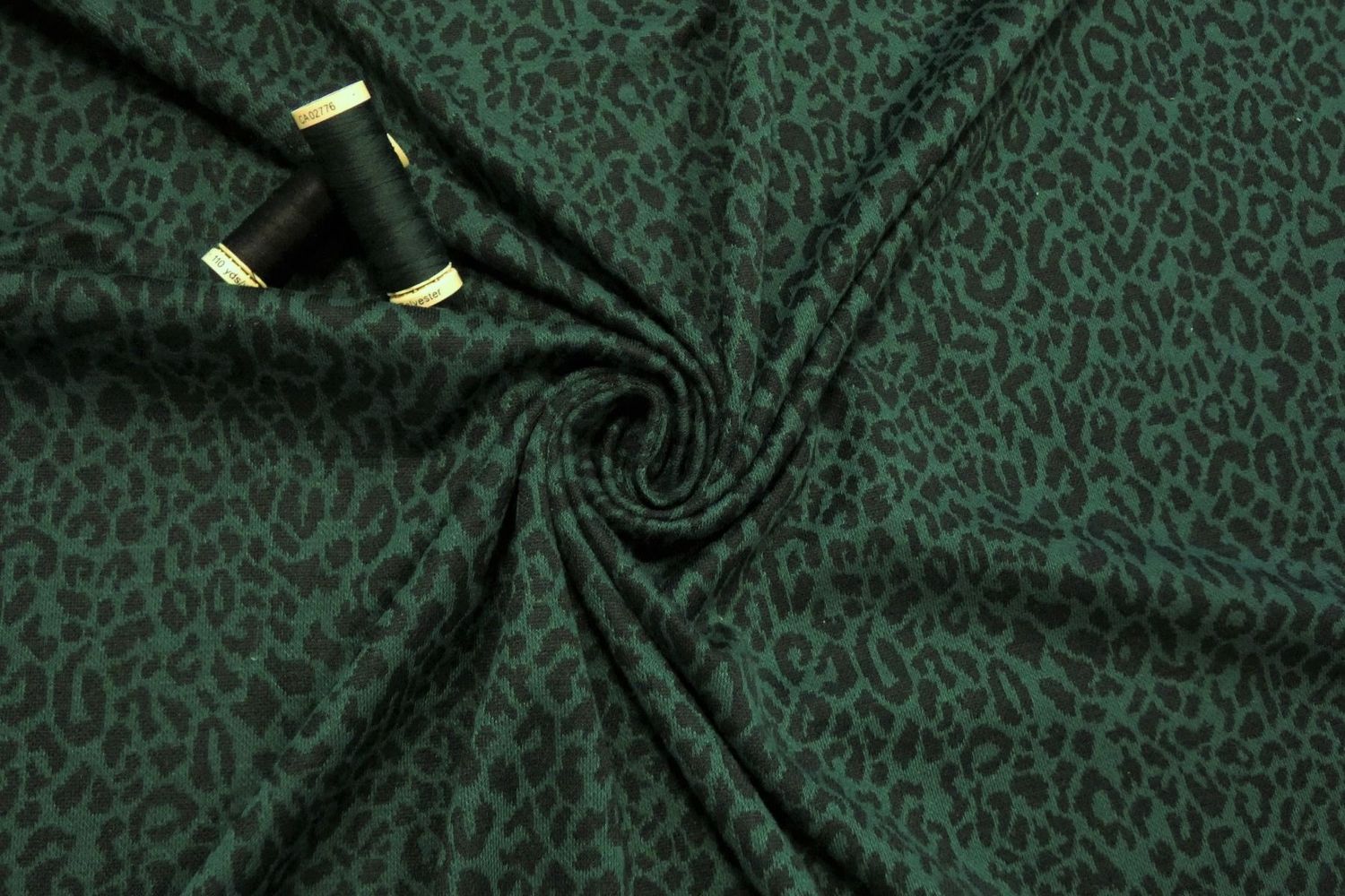 Lady McElroy, Forest Cheetah Jersey Knit, 53" wide