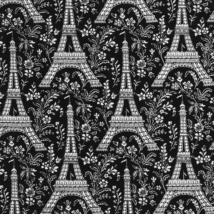 Eiffel Tower Cotton Fabric, 44/45" wide