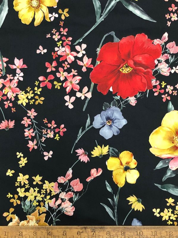 Cotton floral from Oscar de la Renta, 60" wide