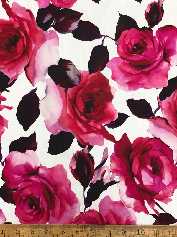 "A Bouquet of Roses" - Caroline Herrera, 60" wide