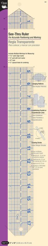 Dritz See Thru Ruler, 2" x 18"