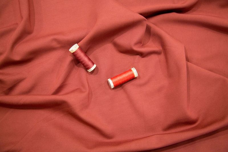 Simply Vera Brick Red Ponte Knit, 62" wide
