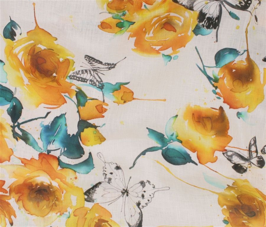 Digital Linen Print, 100% Linen, 54" wide