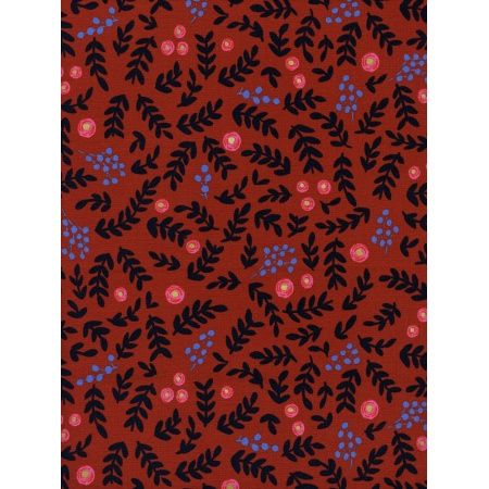 Wonderland - Rose Garden Crimson Metallic, from Rifle Paper Co., 44/45" wide