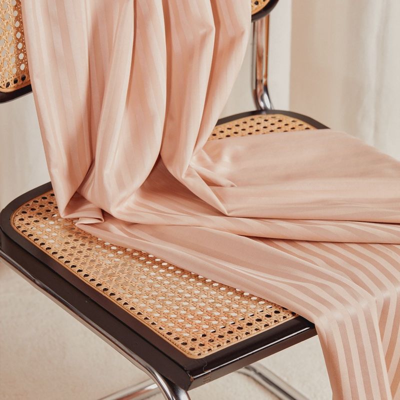 Stripes Fabric Cotton Viscose in Blush, 56" wide
