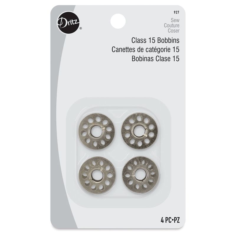 Dritz Class 15 Metal Bobbins, 4 Pack