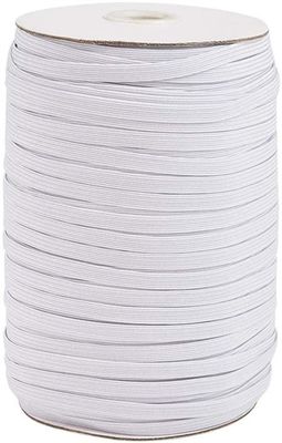 1/4 inch Braided Elastic White