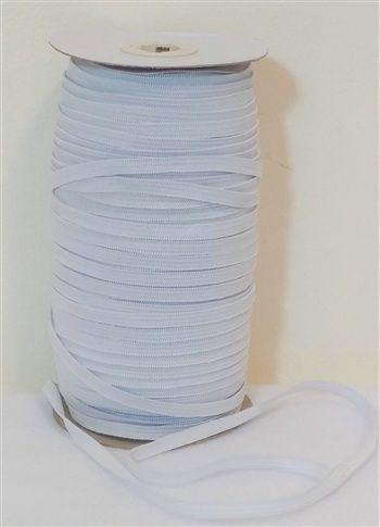 1/4 inch knitted elastic, white