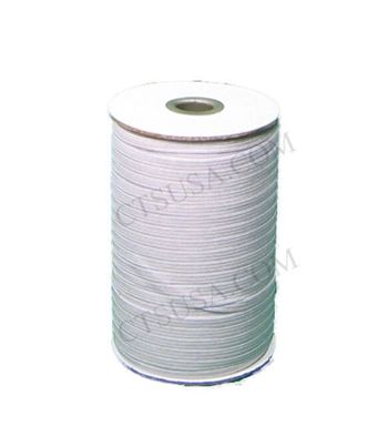 1/2 Inch Braided Elastic, White