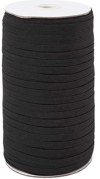 1/4 inch Braided Elastic, Black