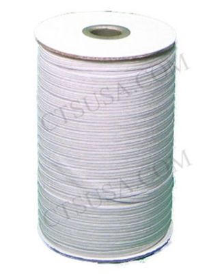 3/8" Knitted Elastic, White