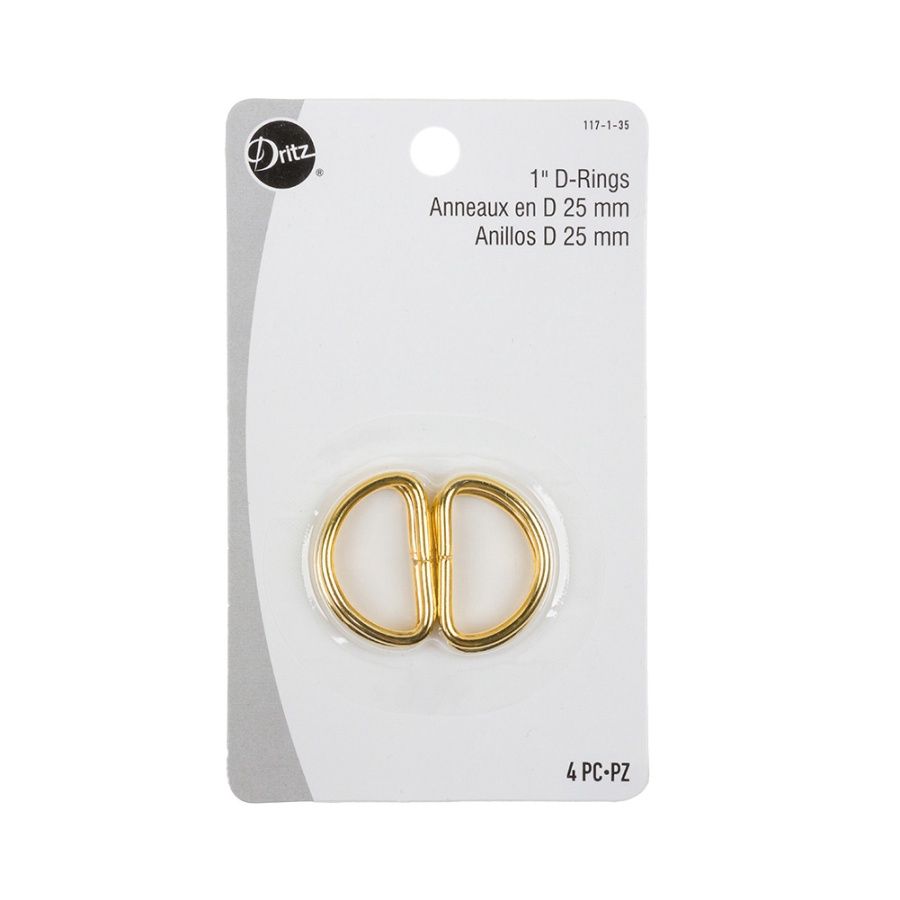Dritz D-Rings 1" Gold