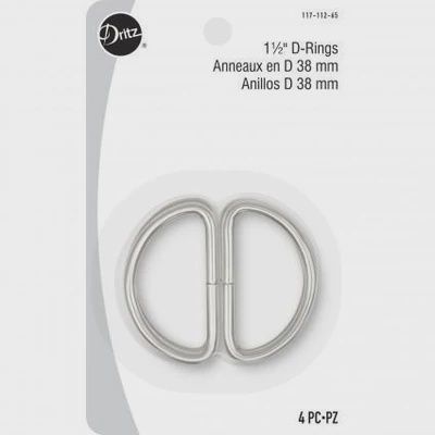 Dritz D-Rings 1 1/2" Nickel