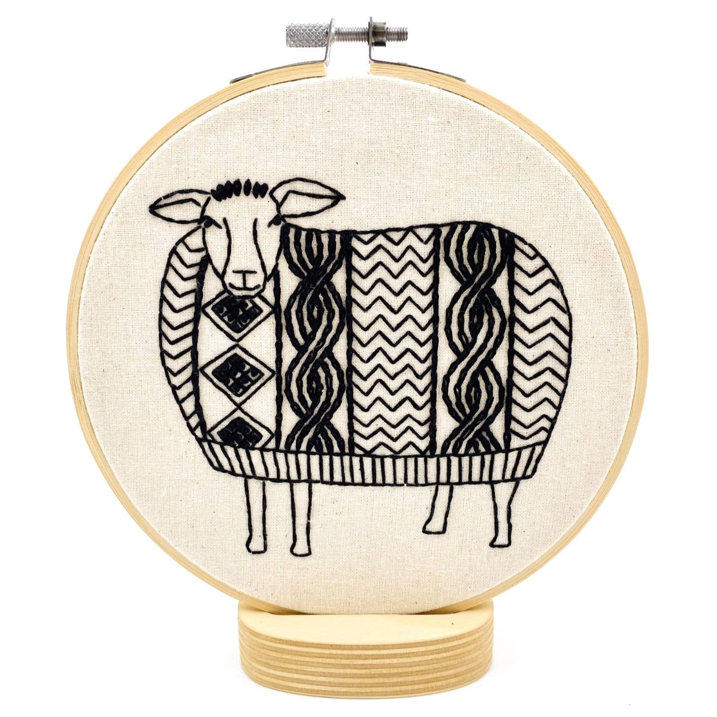 Sweater Weather (Sheep) Embroidery Kit.