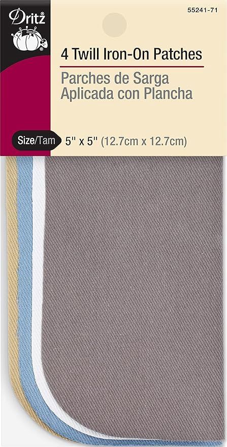 Dritz Iron-On Twill Patches - Light Asst
