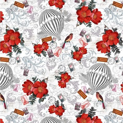 Paris Skies from Michael Miller (Red), 44/45" Wide