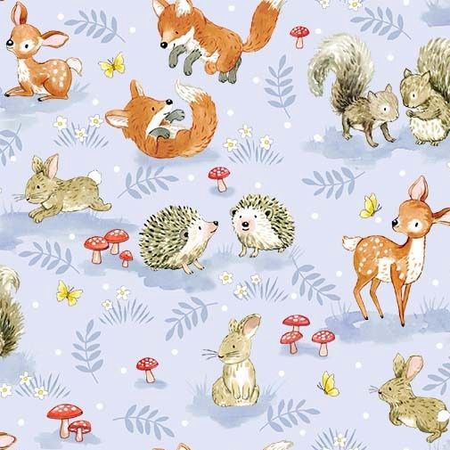 Woodland Baby Animals from Michael Miller, 44/45" Wide