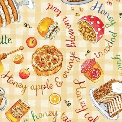 "Honey Recipes" from Michael Miller, 44/45" Wide