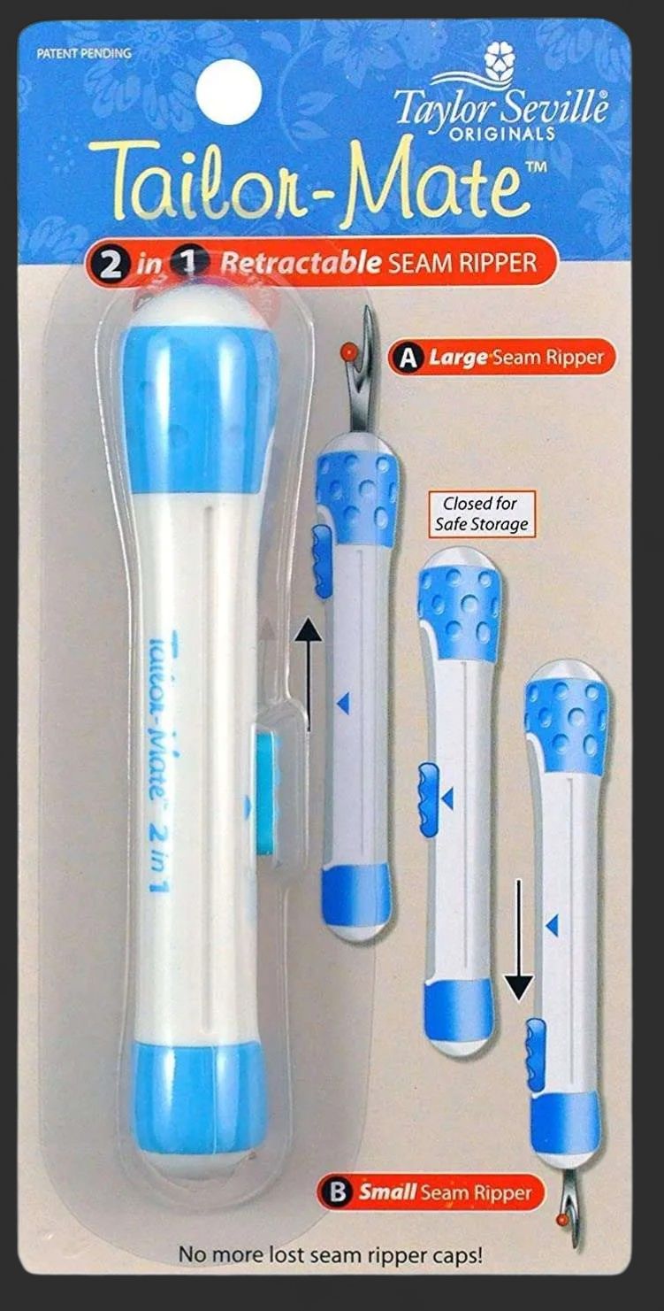 Tailor-Mate 2-Way Retractable Seam Ripper, Small