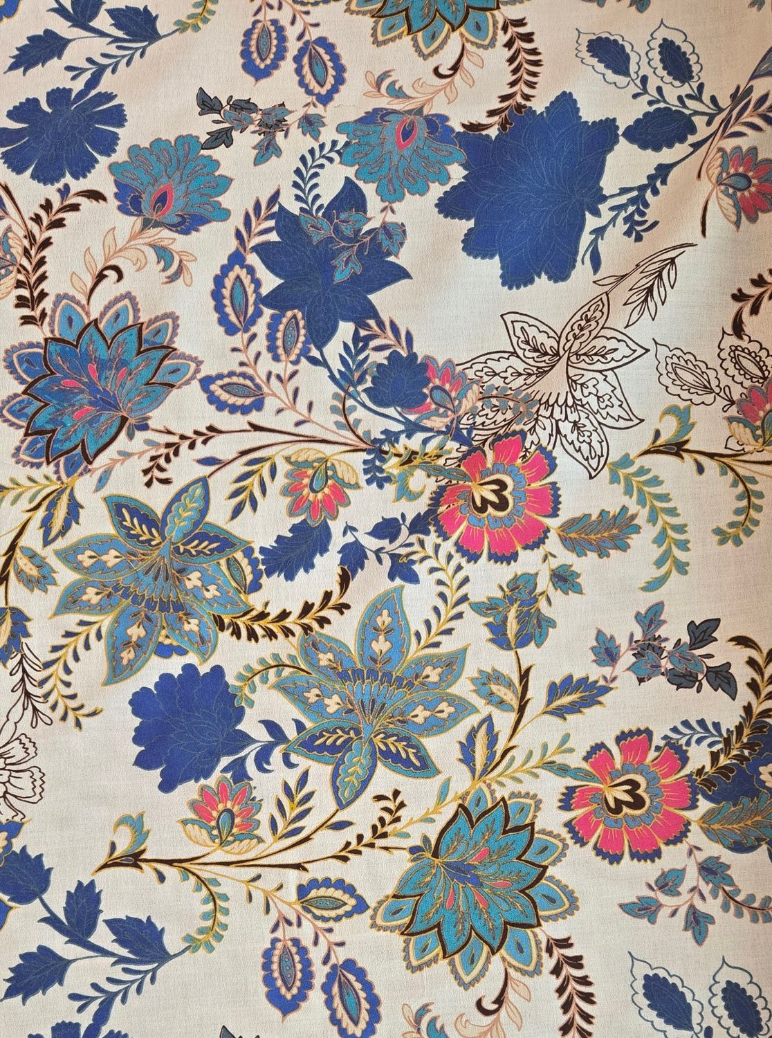 Floral Cotton Crepe, 60" Wide