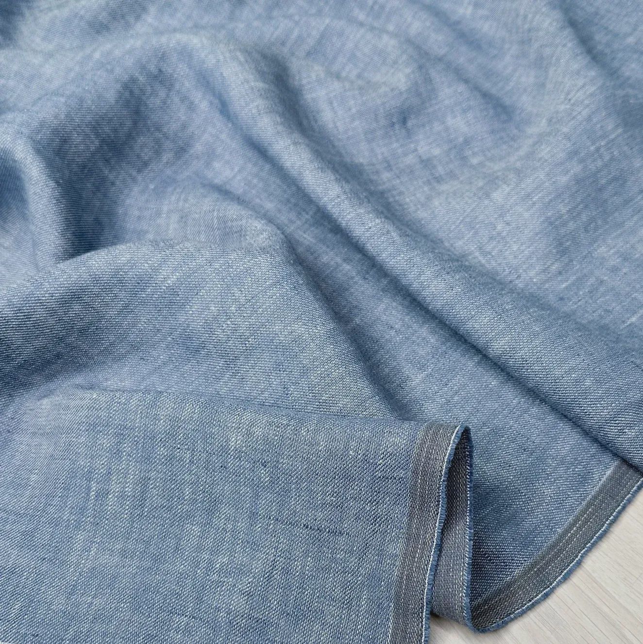 Utopia Denim Blue, Linen/Cotton, 54/55 Utopia Denim Blue, Linen/Cotton, 54/55" wide