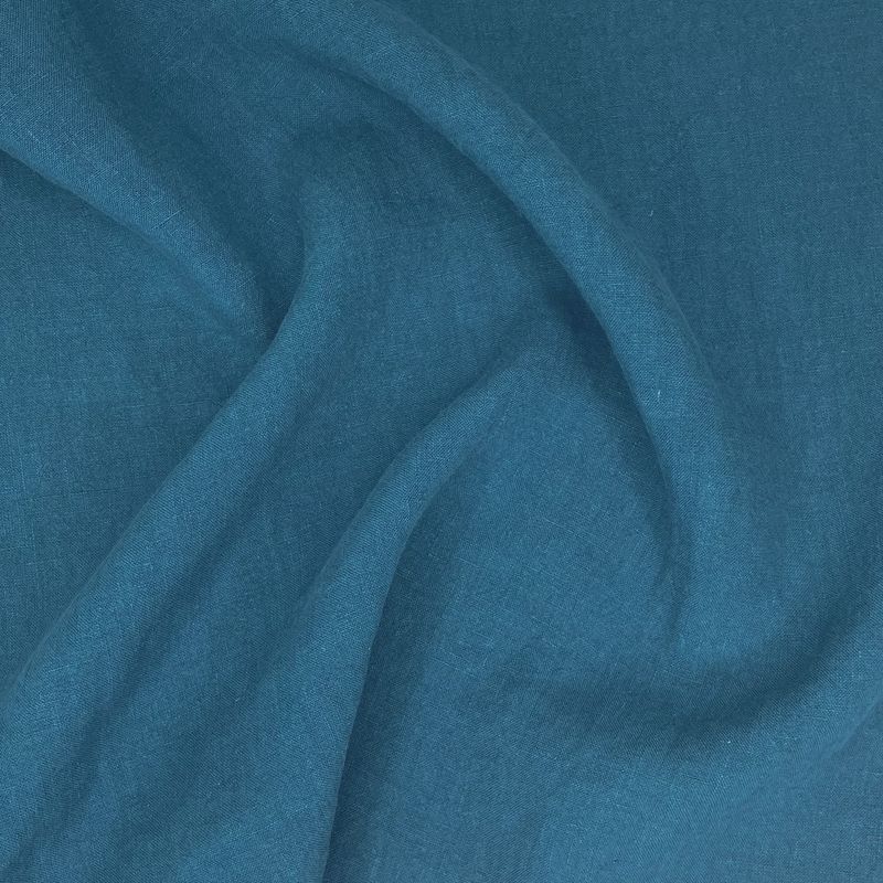 Cairo Linen Fabric in Ocean, 54/55" wide