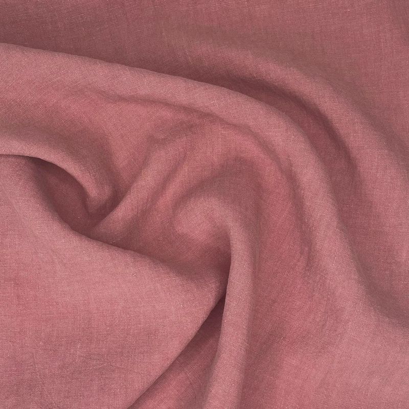Cairo Linen Fabric in Rosewood, 54/55" wide